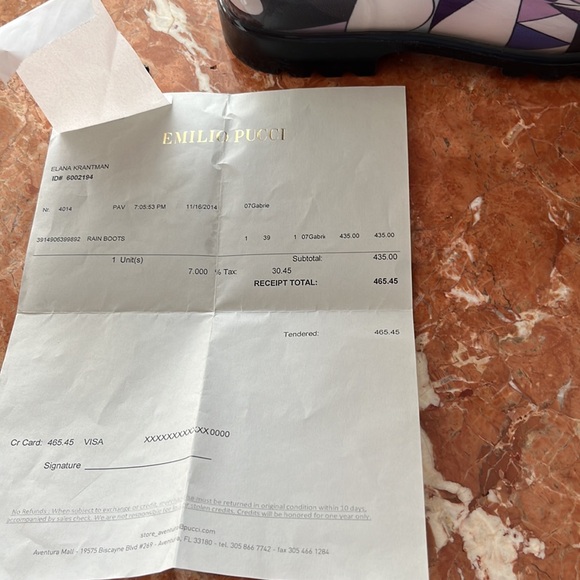 Authentic Emilio Pucci studs excellent condition rain boots - Picture 9 of 10